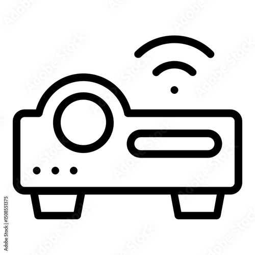 projector with signal icon line