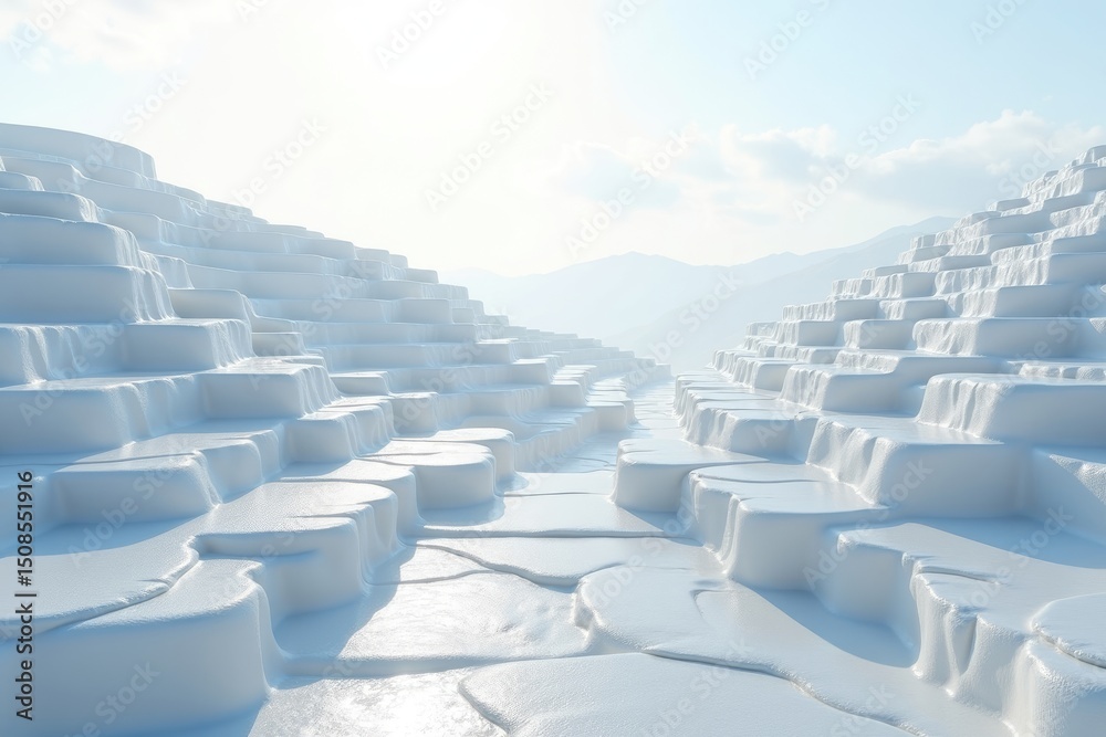Fototapeta premium Winter Wonderland A Breathtaking View of SnowCovered Mountains