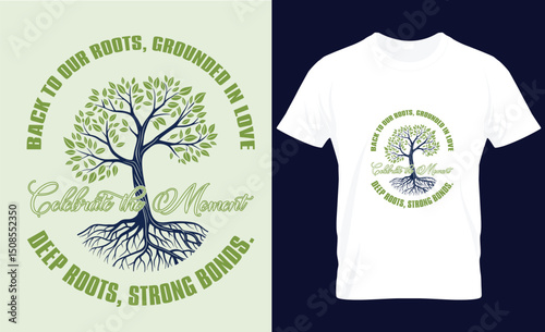 Celebrate Family Reunion Deep Roots, Strong Bonds T-Shirt Design