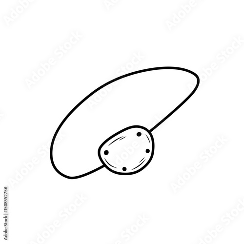pirate eye patch sketch illustration
