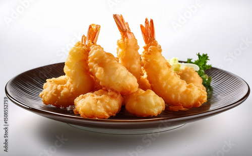 サクサク衣の海老天ぷらが美しく盛り付けられた和食の一皿