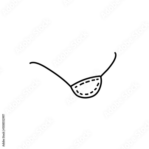 pirate eye patch sketch illustration