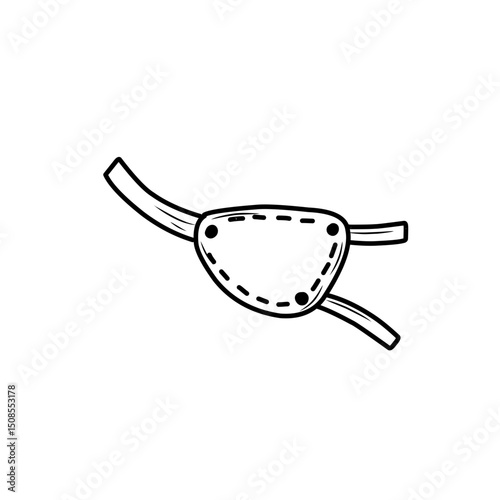 pirate eye patch sketch illustration