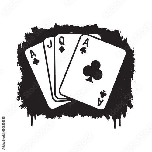 Stylish Solitaire Hand Vector Illustration for Merchandise Appar