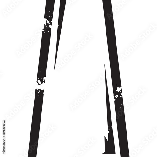 Monochrome Industrial Chimney with Stencil Dripping Paint for Me