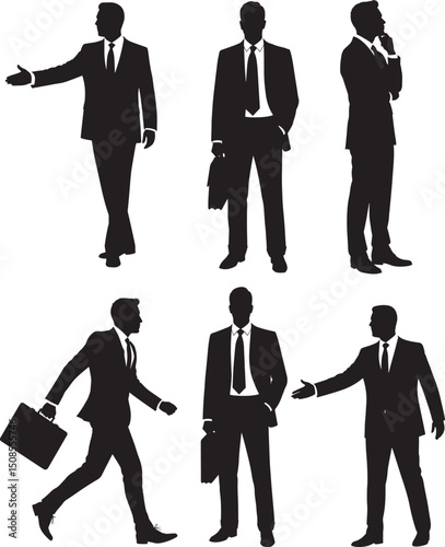 Businessmen silhouette vector illustration