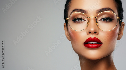 Elegant lady with golden accessories showcases sophistication Generative AI