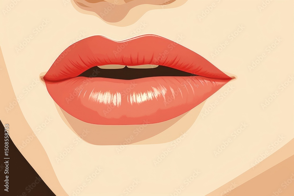 Woman face lipstick perfection cosmetics. Woman face lipstick perfection cosmetics.