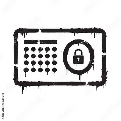 Two Factor Authentication Security Shield with Dripping Paint Ef