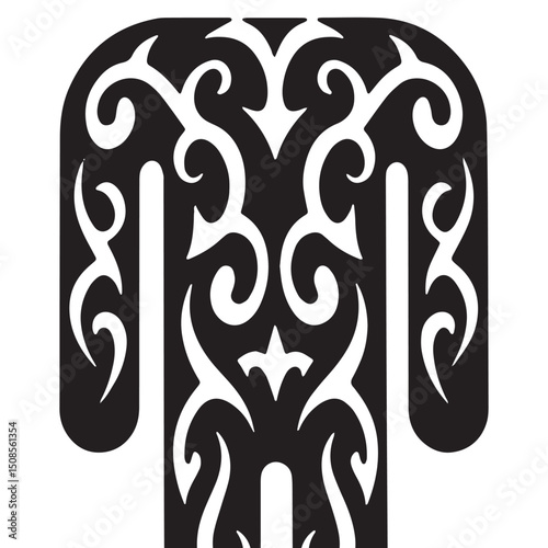 Tribal Tattoo Inspired Gender Neutral Icon for Merchandise and A