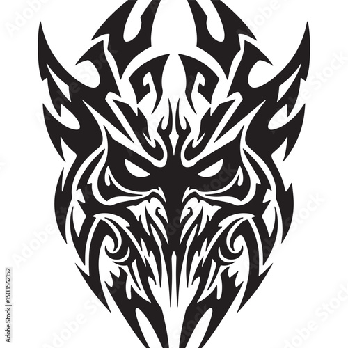 The Watcher, Tribal Tattoo Style Icon for Merchandise Apparel Pr