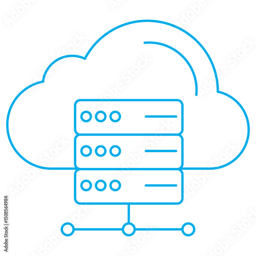 Cloud Hosting icon, Reliable and Scalable Cloud Hosting for Modern Businesses, Empower Your Website with Fast, Secure Cloud Hosting, vector