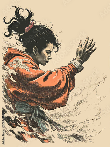 illustration kung fu fighting