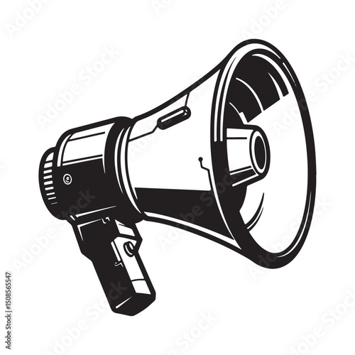 Cyberpunk Loudspeaker Vector Illustration for Merchandise and Ap