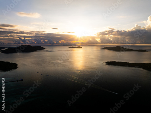 Wallpaper Mural Aerial view sunset sky,Nature beautiful light Sunset or sunrise over sea,Colorful scenery sunset sky background,Amazing clouds and waves in sunrise sky nature light cloud background. Torontodigital.ca
