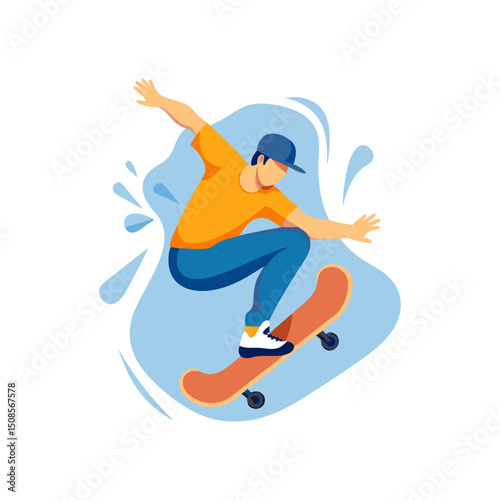 Skateboarder on a Ramp