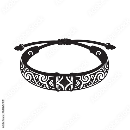Red String Bracelet with Intricate Tribal Tattoo Design for Appa