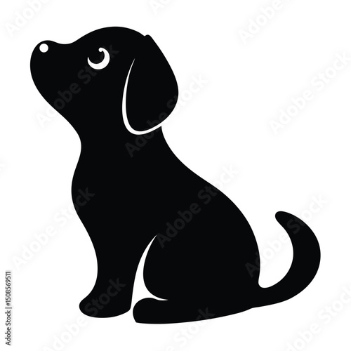 Cute Beagle Dog Line Art, Puppy Pet Animal Graphic