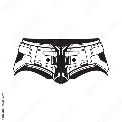 Cyberpunk Girdle Vector Illustration for Merchandise and Apparel