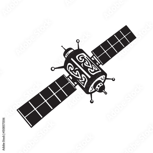 Black Knight Satellite Tribal Tattoo Style Icon Merchandise Appa
