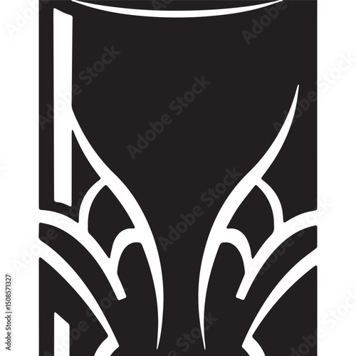 Capacitor tribal tattoo vector icon design for apparel prints