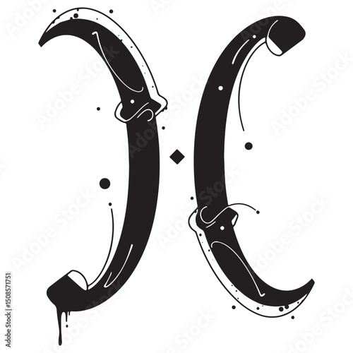 Cyberpunk Aesthetic Partial Derivative Icon for Modern Merchandi