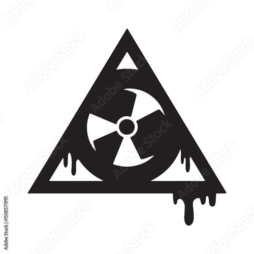 Arsenic Warning Symbol with Dripping Paint Effect Vector Graphic