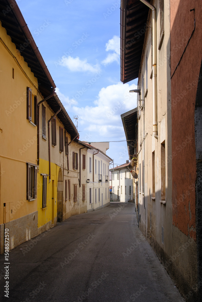 Fototapeta premium Old buildings of Carate Brianza, Italy