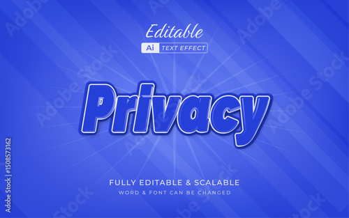 vibrant text. privacy editable text effect. suitable for protection goverment