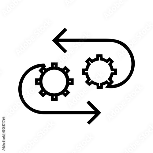 Reinforcement Learning Loop Continuous Improvement and Optimization Icon