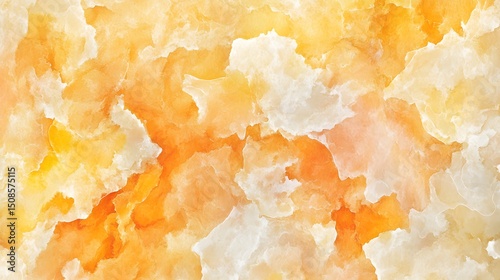 Abstract Honey Onyx Marble Texture Warm Yellow and Orange Swirls, Natural Stone Background