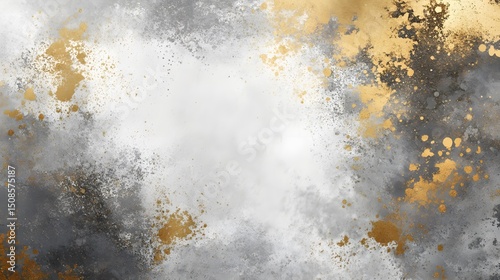 Abstract Gold and Grey Splashes Elegant Textured Background for Design Projects