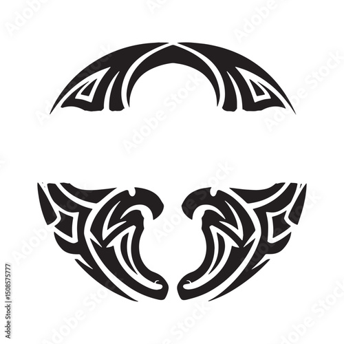 Pride Symbol with Tribal Tattoo Elements for Apparel and Merchan