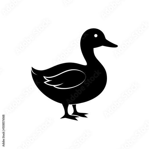 Profile View Duck Silhouette