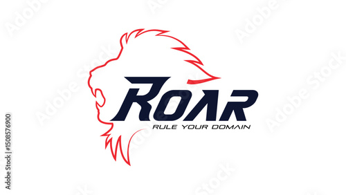 Roar Logo design with Lion Roaring Face