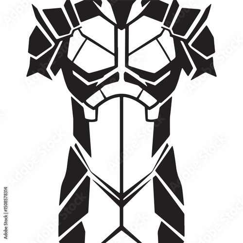 Cyberpunk Tunic, Futuristic Armor Vector Design for Merchandise