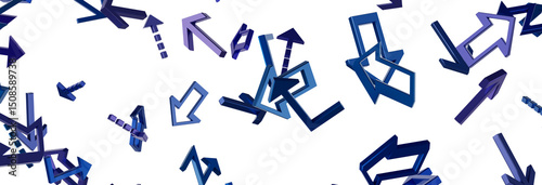 Abstract Blue Arrows Background