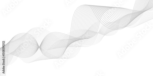Abstract wavy curve lines background. Modern template abstract design flowing particles wave digital frequency track equalizer. abstract wave line for banner, wallpaper background with wave design.