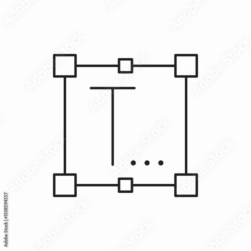font size icon vector sign