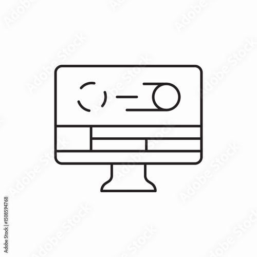 Website code development screen icon vector sign