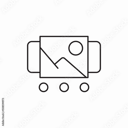 Camera photo gallery preview icon vector sign