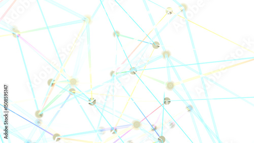 Abstract Network of Colorfu...
