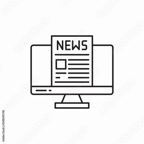 news website icon vector sign