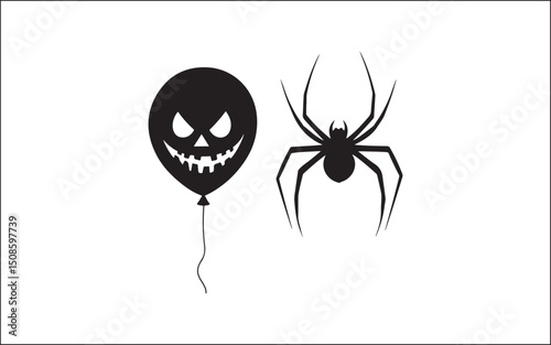halloween spider and web