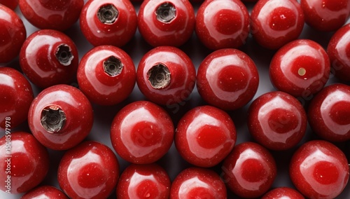 Hawthorn berry red white background medicinal fruit commercial