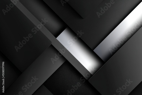 Abstract Geometric Black And White Design