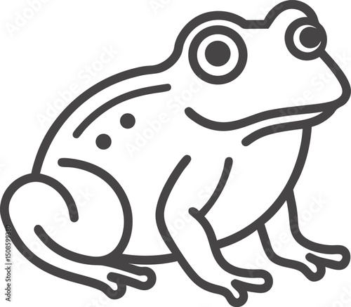 bullfrog vector icon on transparent background