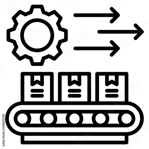 Production Line line icon