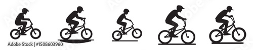 vector silhouette of a bmx rider