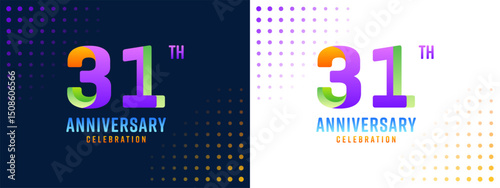 31th anniversary logo with colorful colors